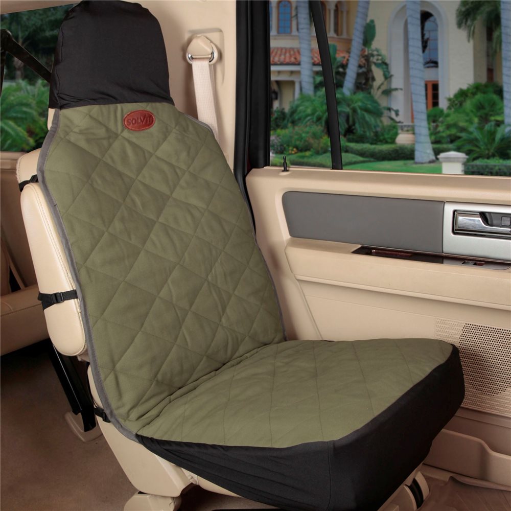 UPC 857486006145 product image for Solvit 62456 Premium Bucket Seat Cover - Tan & Green | upcitemdb.com