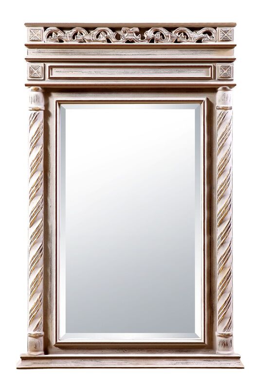 G264 39 X 3.2 X 52 In. Avon Wall Mirror, Light Greyish Antique Natural Wood