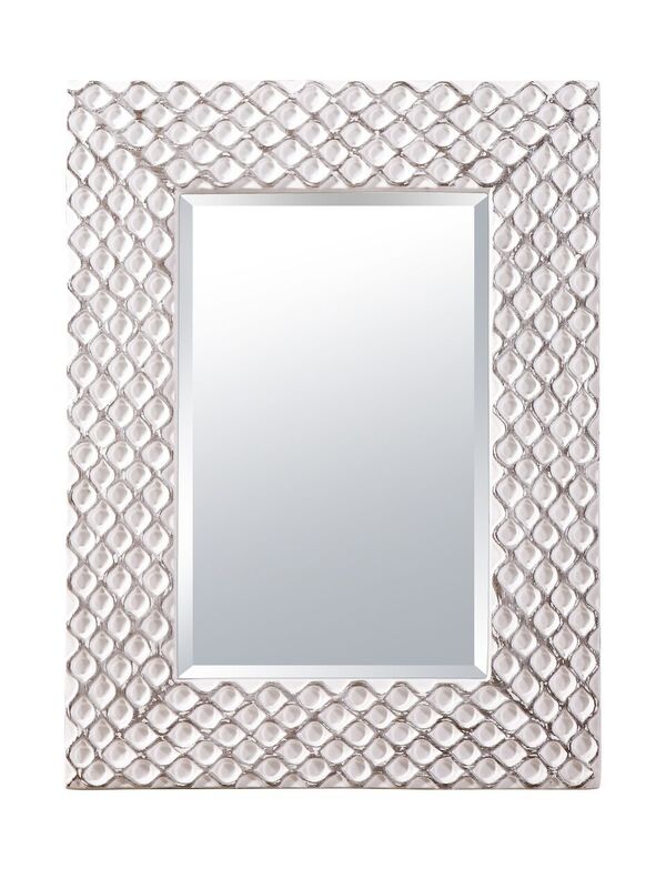 G276 37 X 1.6 X 49 In. Sedgewick Wall Mirror, Dazzling White & Silver