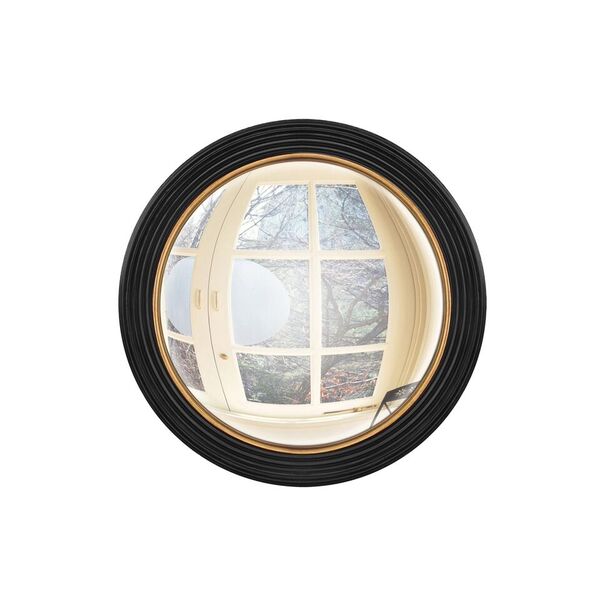 G302 21.3 X 3.2 X 21.3 In. Ava Wall Mirror, Black Mottled Gold Rim