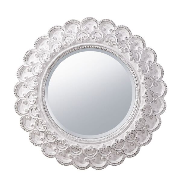 G318 49 X 2.56 X 49 In. Ursula Wall Mirror, White Wood Look
