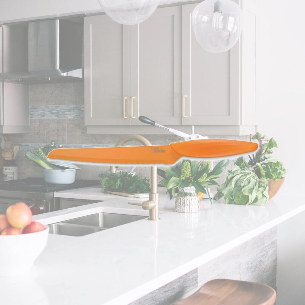 Picture of Ausonia A061302 20 cm Brio Bread Knife, Orange