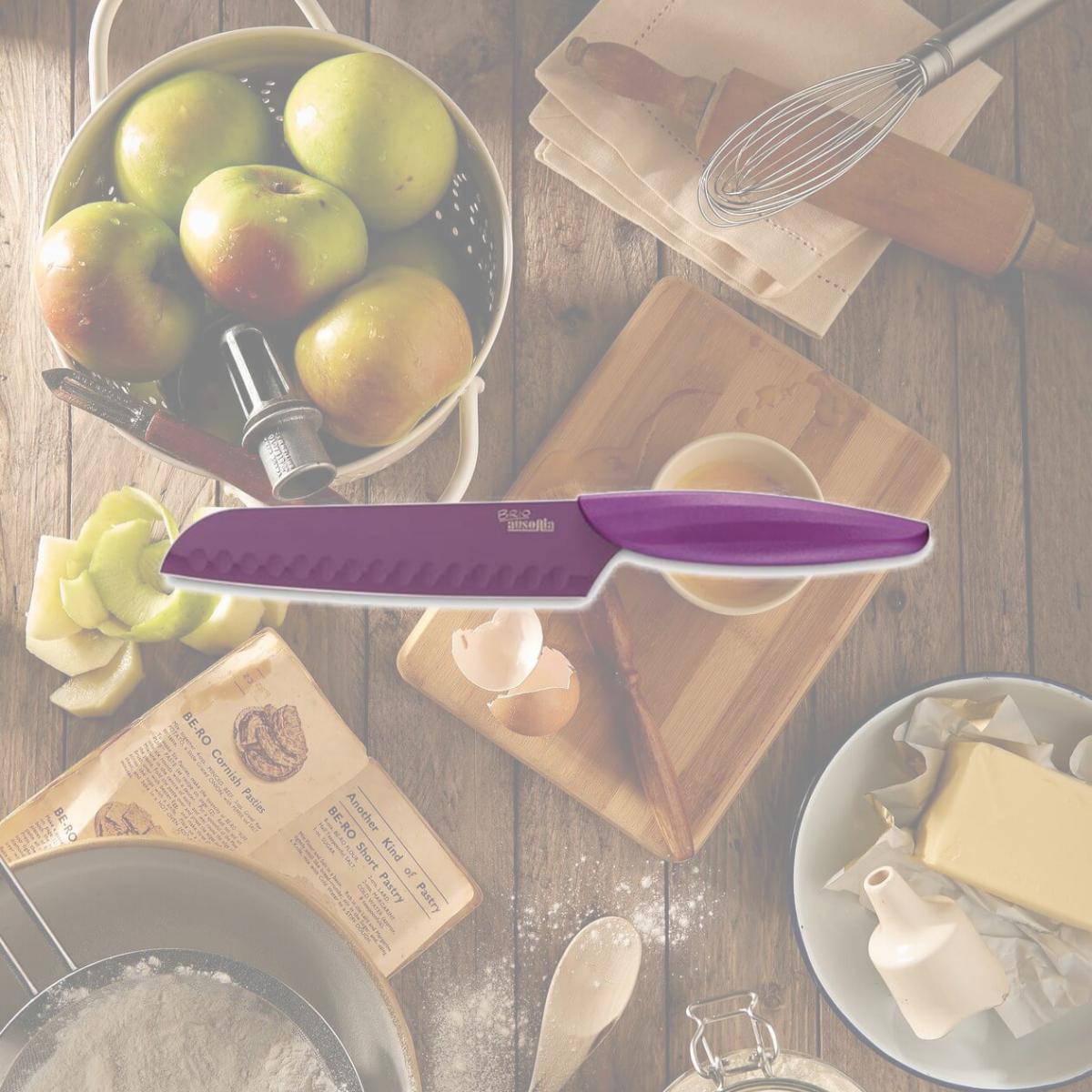 Picture of Ausonia A061303 17 cm Brio Santoku Knife, Purple