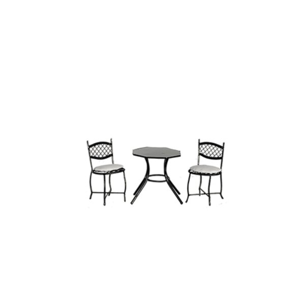 AZEIWF539 Table for Dollhouse Miniature - Black - Set of 3