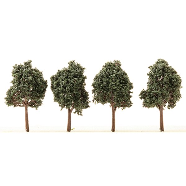 CA7001 2.5 in. Dark Green Tree for Dollhouse Miniature - Pack of 4