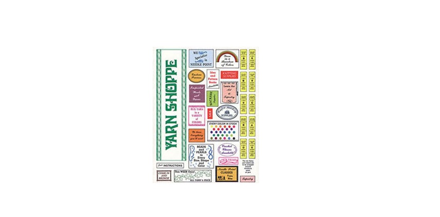 RFS102 Yarn Shop Signs for Dollhouse Miniature