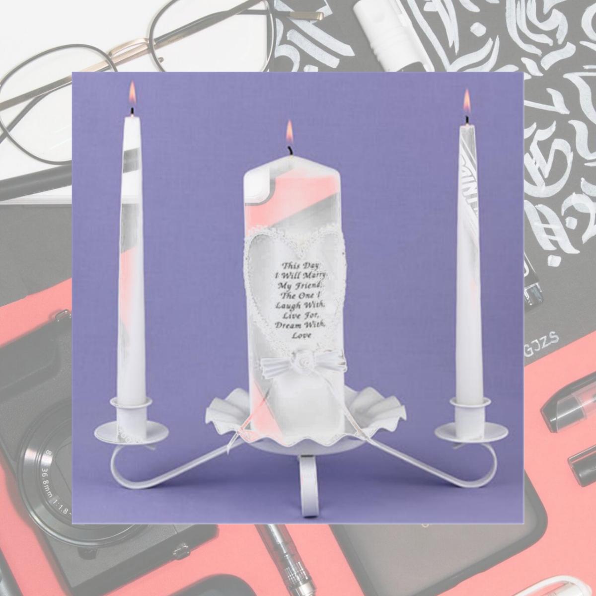 Picture of Hortense B. Hewitt 94705 This Day I Marry Lace Unity Candle Set