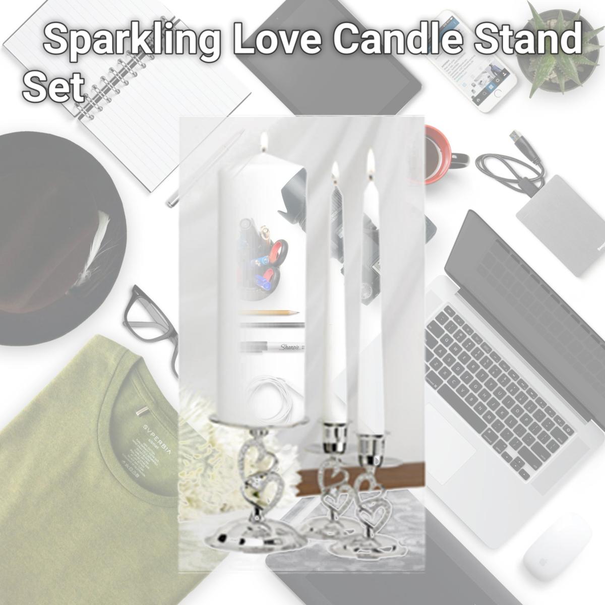 Picture of Hortense B. Hewitt 10805 Sparkling Love Candle Stand Set