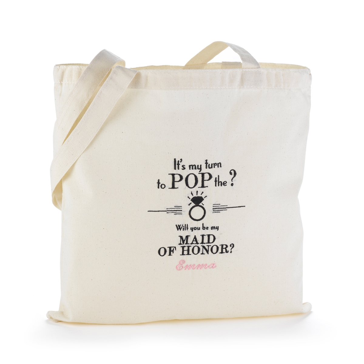 Hortense B. Hewitt 50037p Pop The Question Tote Bag - Maid Of Honor - Personalized