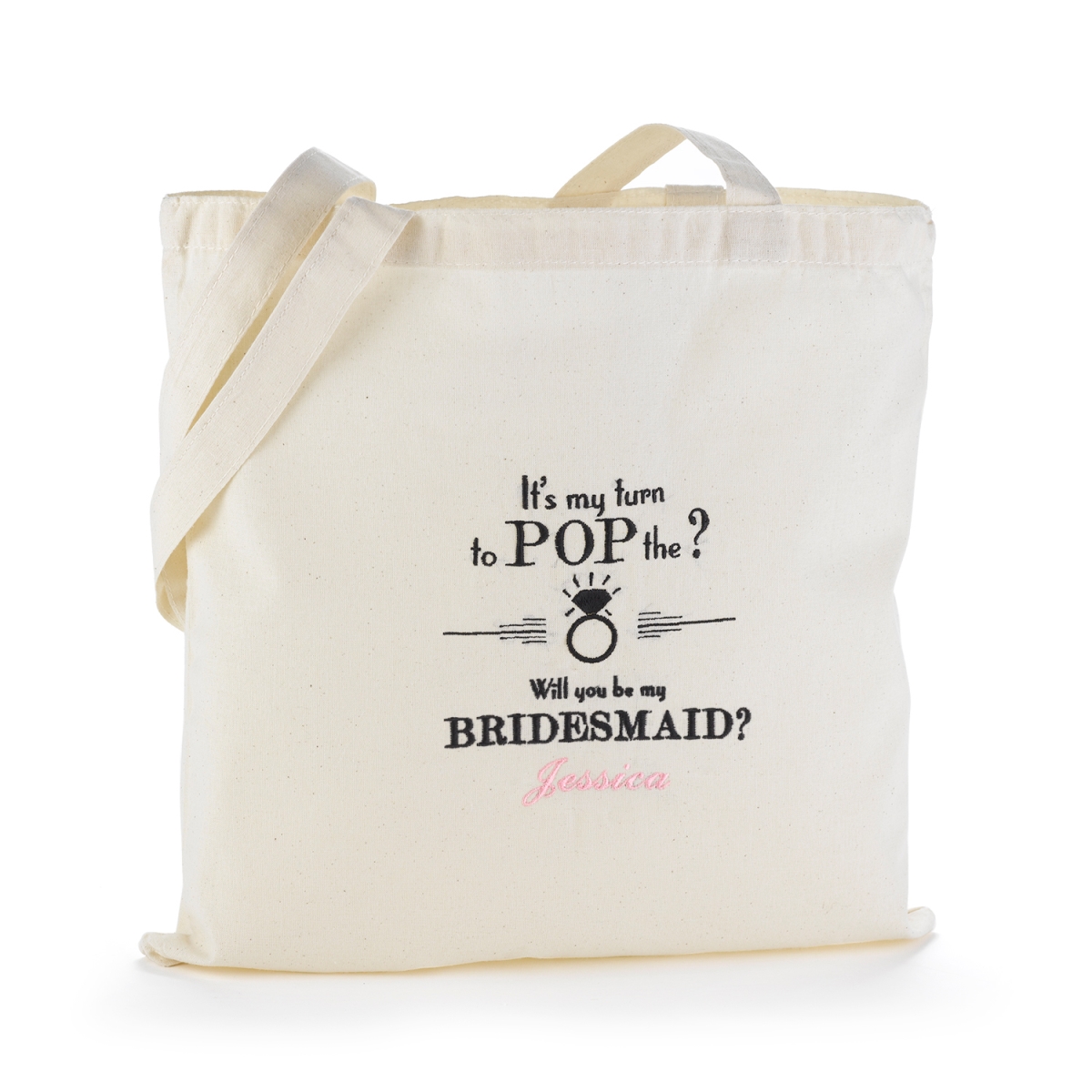 Hortense B. Hewitt 54037p Pop The Question Tote Bag - Bridesmaid - Personalized
