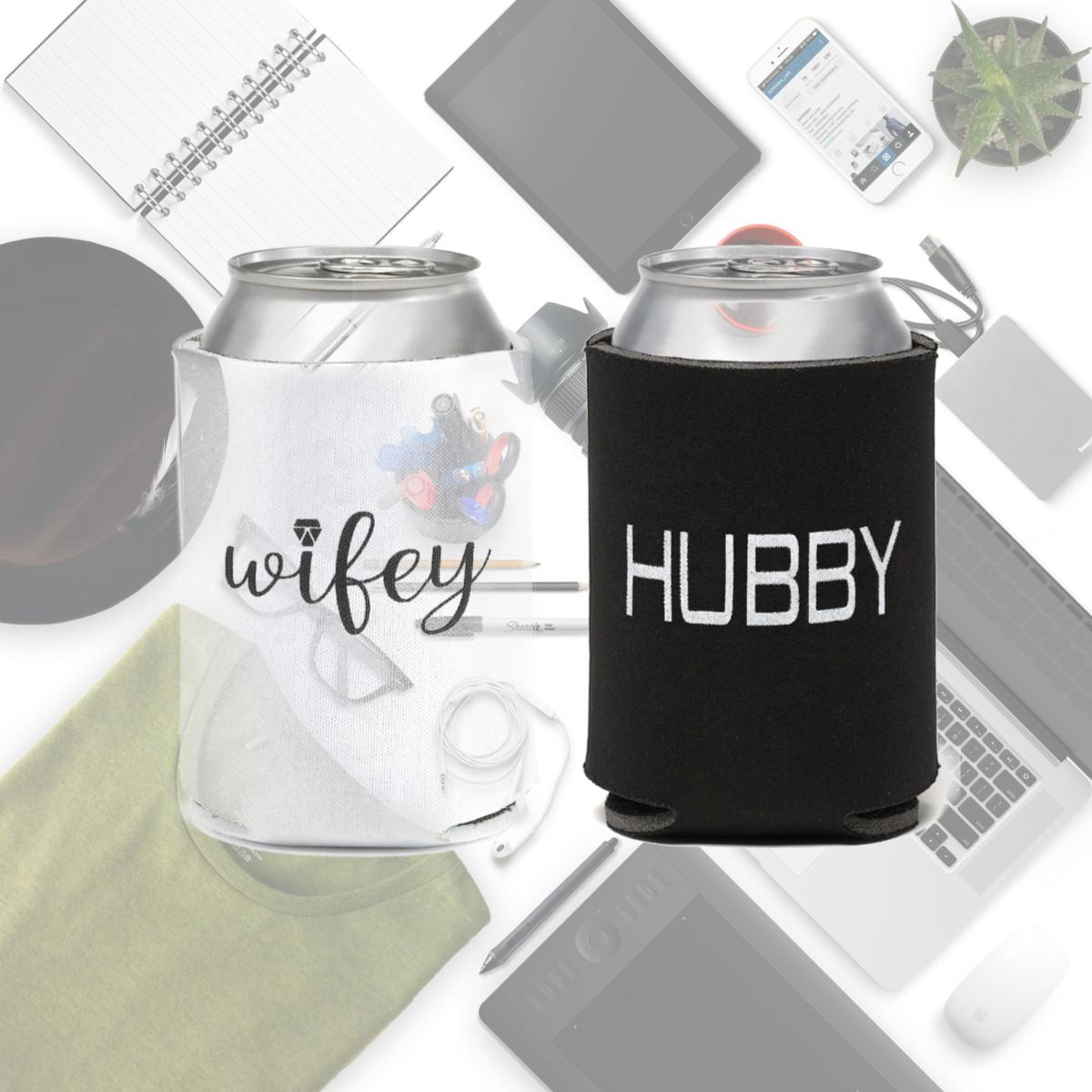 Picture of Hortense B. Hewitt 21575 Wifey Hubby Can Coolie Set - Pack of 2