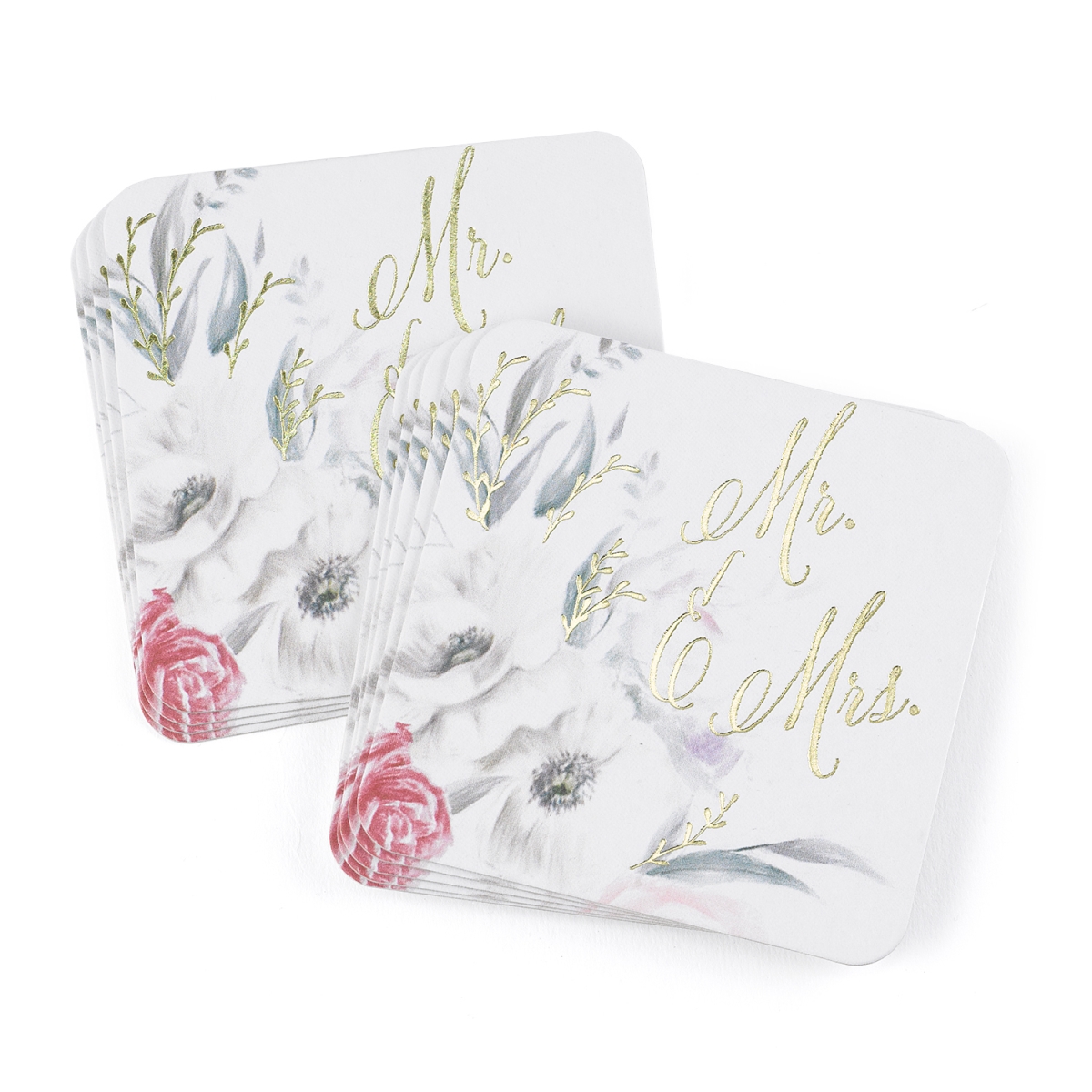 Hortense B. Hewitt 55132 Ethereal Floral Coaster - Blank - Pack Of 25