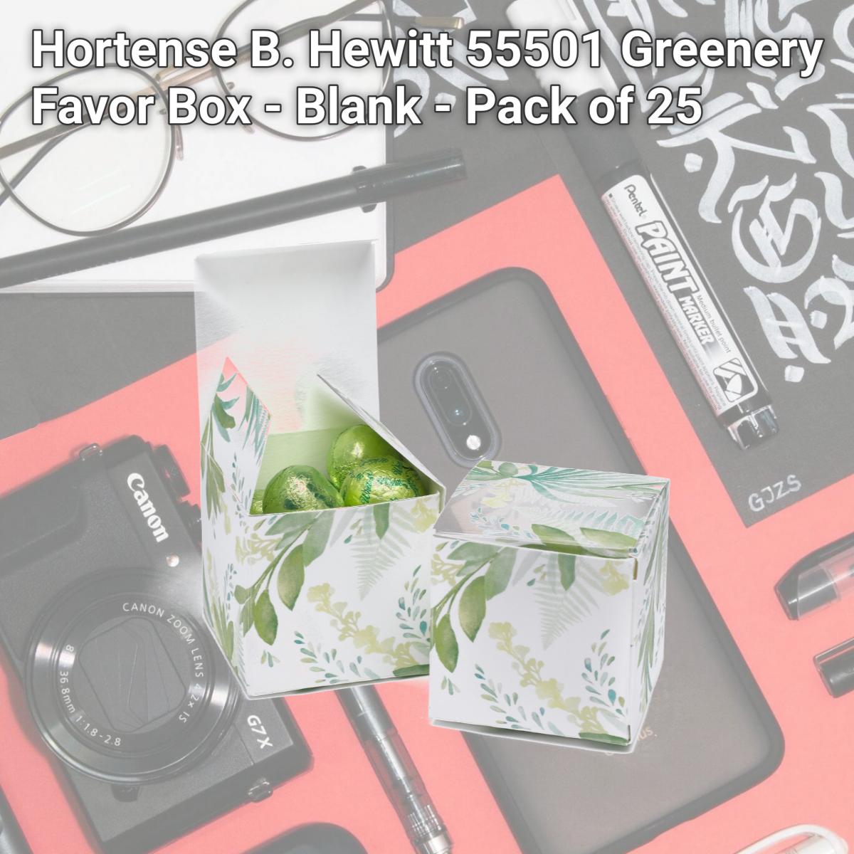 Picture of Hortense B. Hewitt 55501 Greenery Favor Box - Blank - Pack of 25