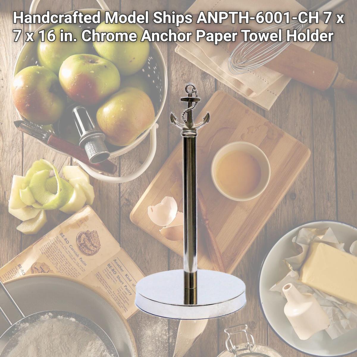 Picture of Handcrafted Model Ships ANPTH-6001-CH 7 x 7 x 16 in. Chrome Anchor Paper Towel Holder