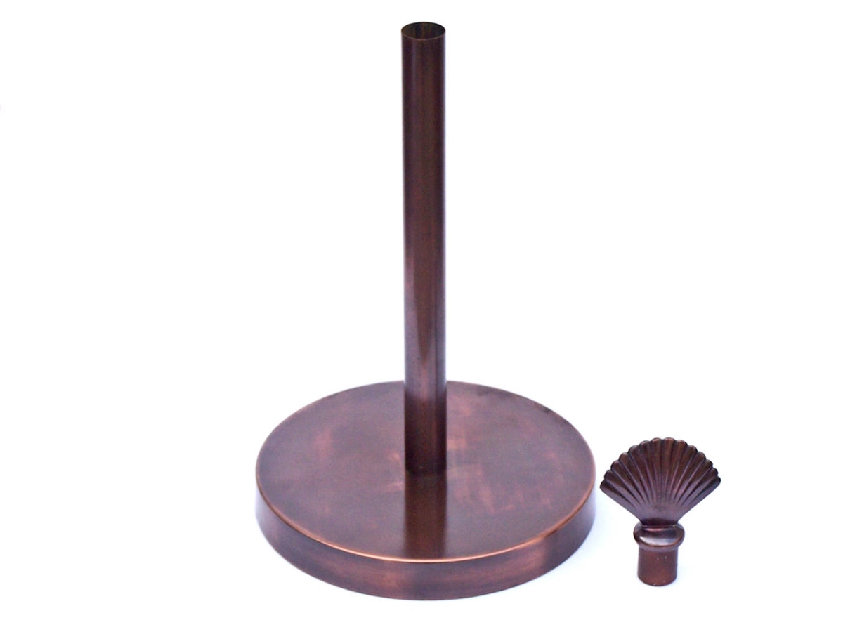 Picture of Handcrafted Model Ships SSPTH-6002-AC 7 x 7 x 16 in. Antique Copper Sea Shell Paper Towel Holder