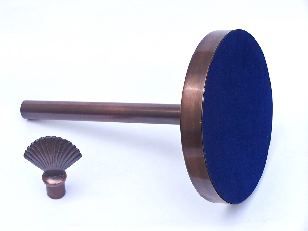 Picture of Handcrafted Model Ships SSPTH-6002-AC 7 x 7 x 16 in. Antique Copper Sea Shell Paper Towel Holder