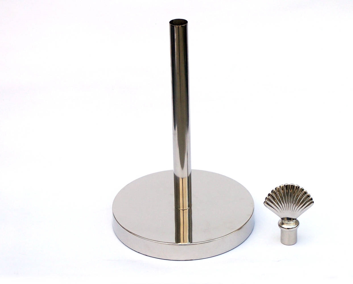 Picture of Handcrafted Model Ships SSPTH-6002-CH 7 x 7 x 16 in. Chrome Sea Shell Paper Towel Holder
