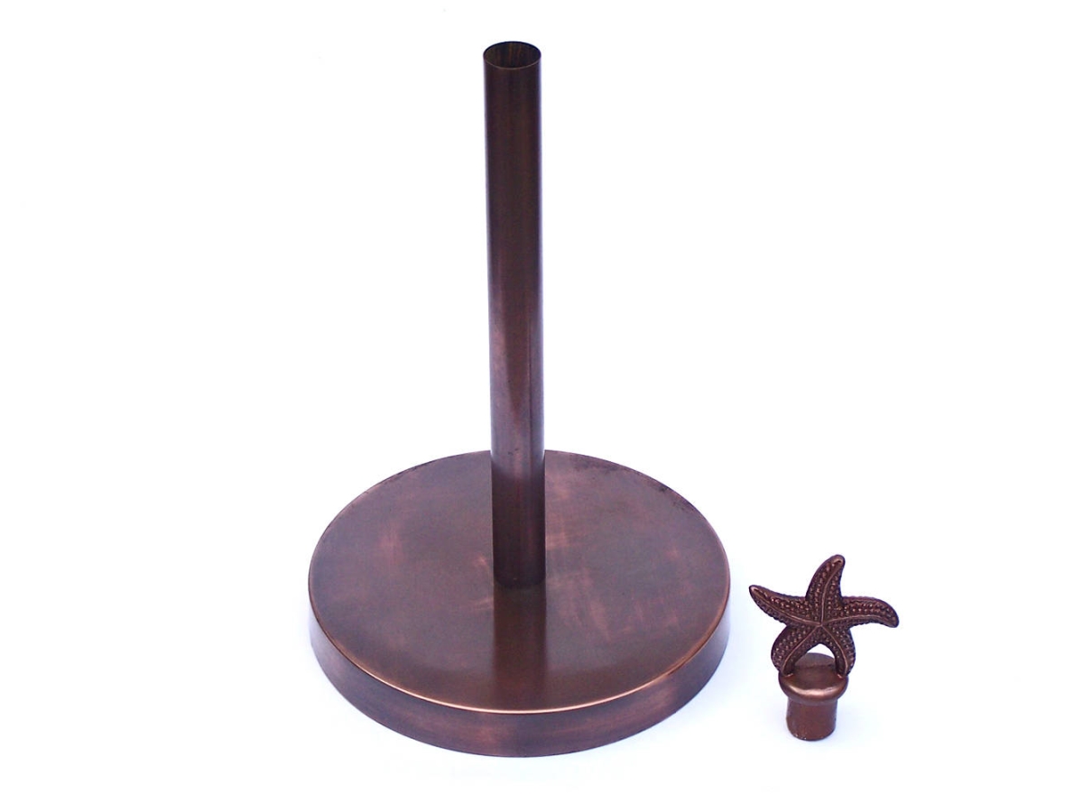 Picture of Handcrafted Model Ships SFPTH-6003-AC 7 x 7 x 16 in. Antique Copper Starfish Paper Towel Holder