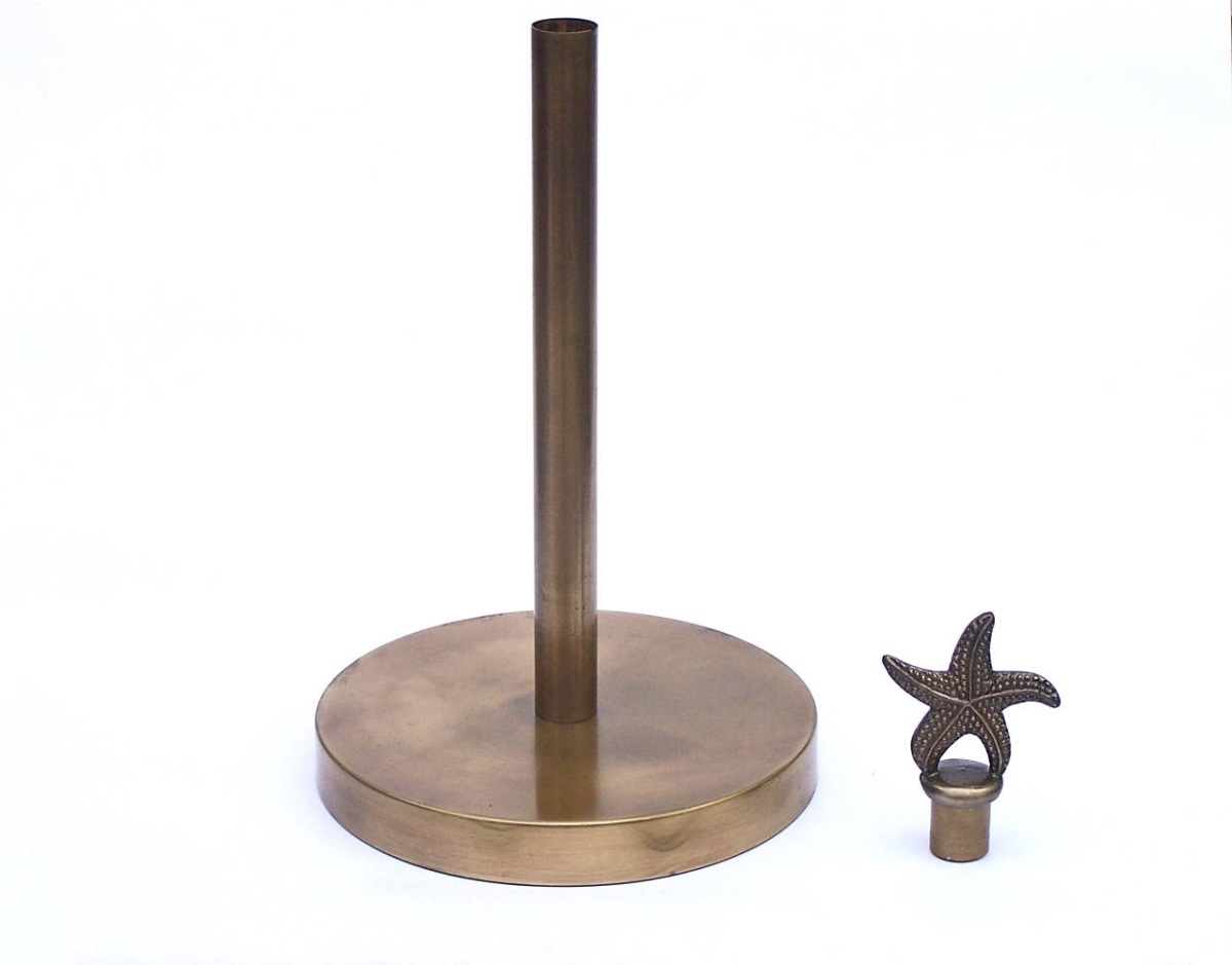 Picture of Handcrafted Model Ships SFPTH-6003-AN 7 x 7 x 16 in. Antique Brass Starfish Paper Towel Holder