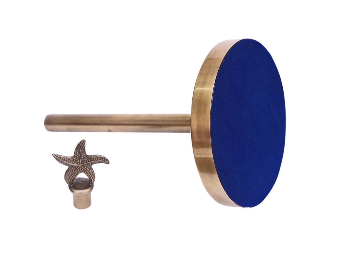 Picture of Handcrafted Model Ships SFPTH-6003-AN 7 x 7 x 16 in. Antique Brass Starfish Paper Towel Holder