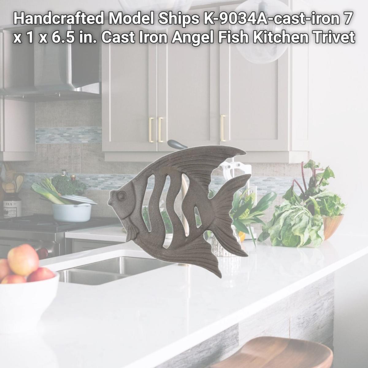 Picture of Handcrafted Model Ships K-9034A-cast-iron 7 x 1 x 6.5 in. Cast Iron Angel Fish Kitchen Trivet