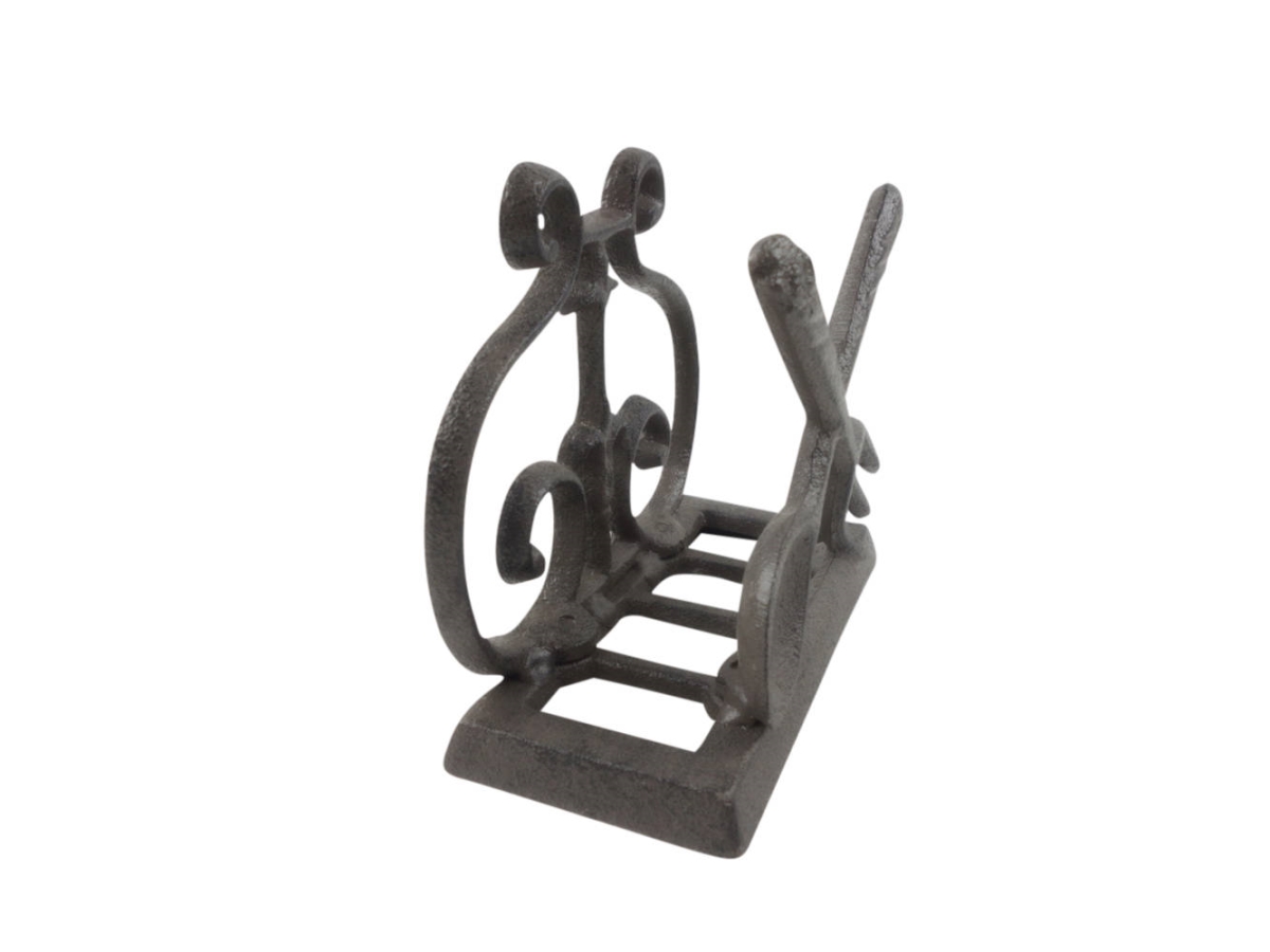 Picture of Handcrafted Model Ships k-9312-FS-cast-iron 4.5 x 2.5 x 5 in. Cast Iron Fork & Spoon Kitchen Napkin Holder
