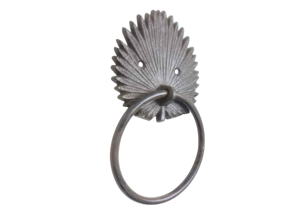 Picture of Handcrafted Model Ships K-9961-cast-iron 8 in. Cast Iron Decorative Metal Palm Frond Towel Holder