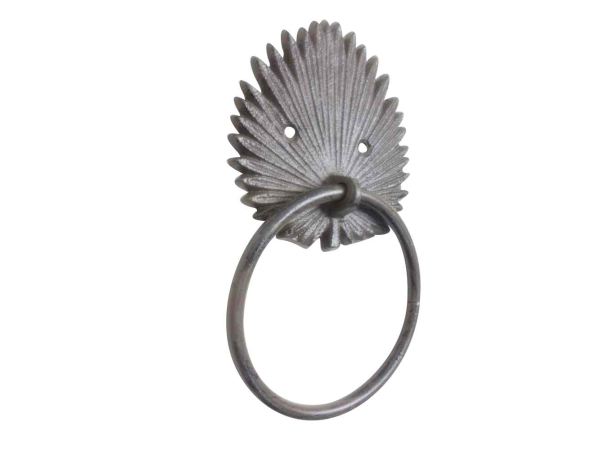 Picture of Handcrafted Model Ships K-9961-cast-iron 8 in. Cast Iron Decorative Metal Palm Frond Towel Holder