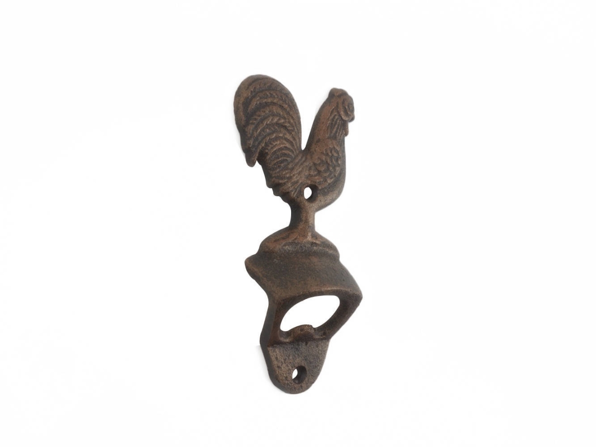 Picture of Handcrafted Model Ships K-1458-rc 6 in. Cast Iron Rooster Bottle Opener, Rustic Copper