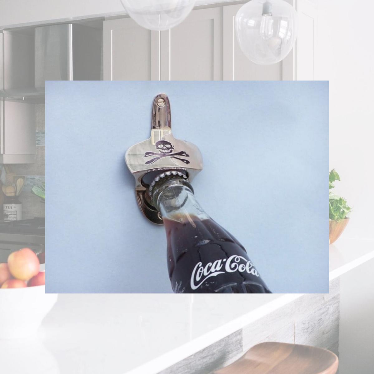 Picture of Handcrafted Decor MC-2103-CH Chrome Pirate Skull & Crossbones Wall Mounted Bottle Opener- 3.5 in.