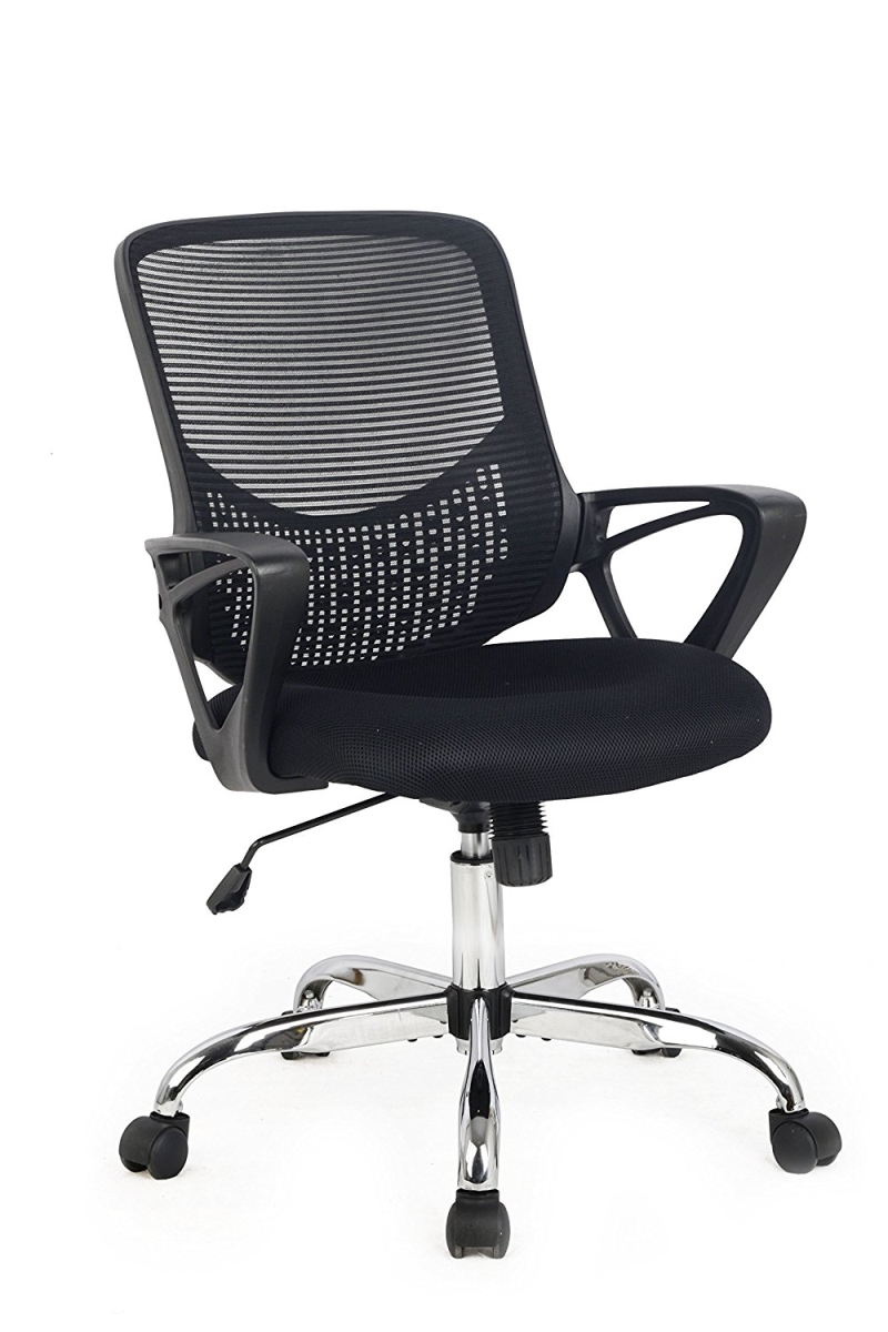Mesh Back Office Chair - Black & Black