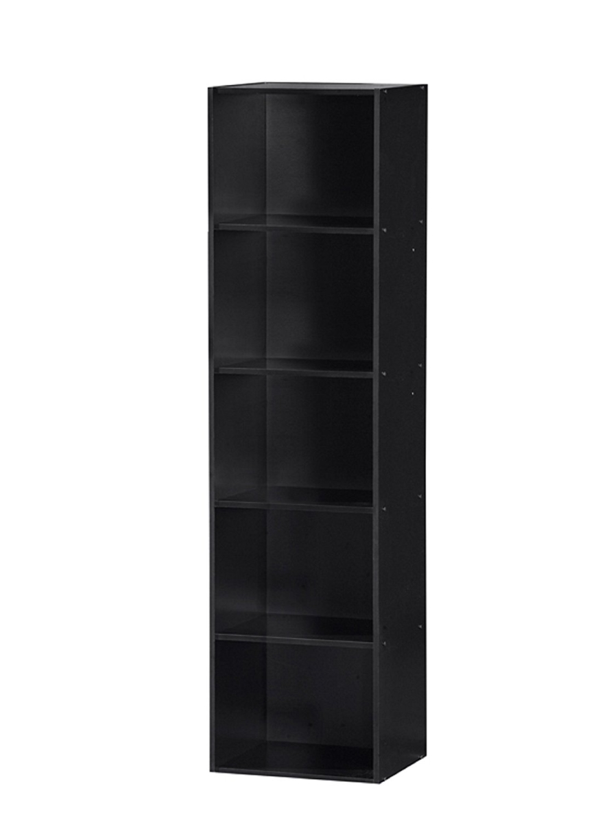 Five Shelf Bookcase - Black