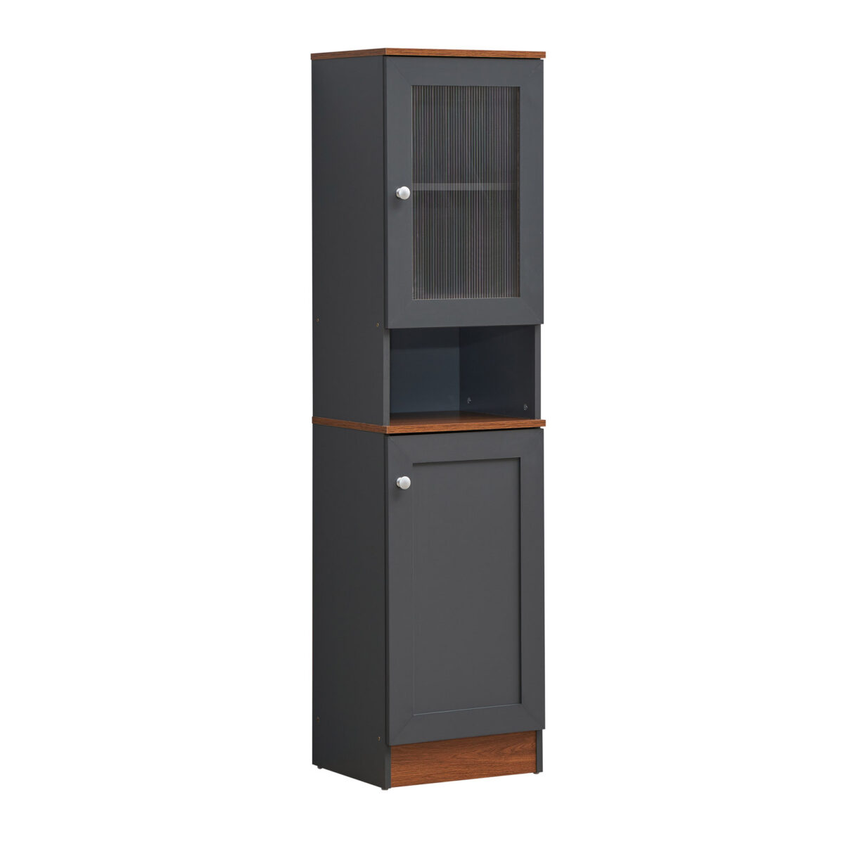 UPC 810179031558 product image for HIK93 GREY-OAK 63 x 14.17 x 15.75 in. Slim Open Shelf Plus Top & Bottom Enclosed | upcitemdb.com