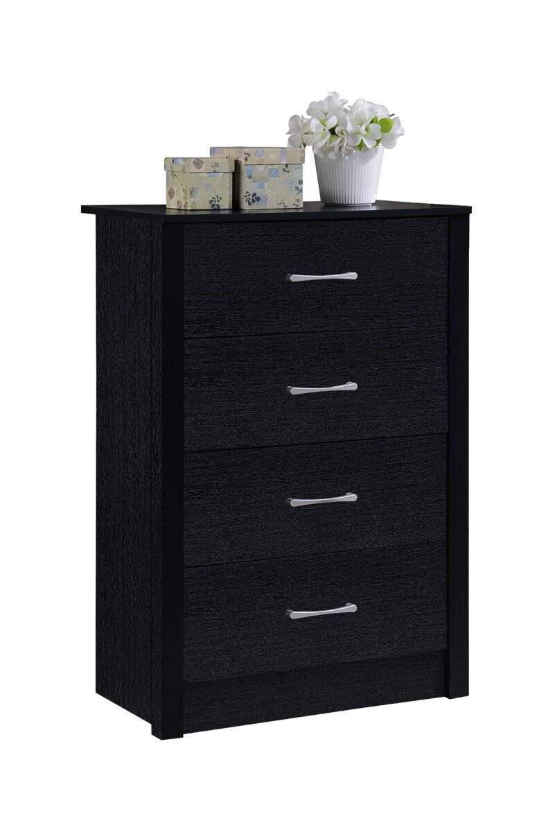 4-Drawer Chest, Black