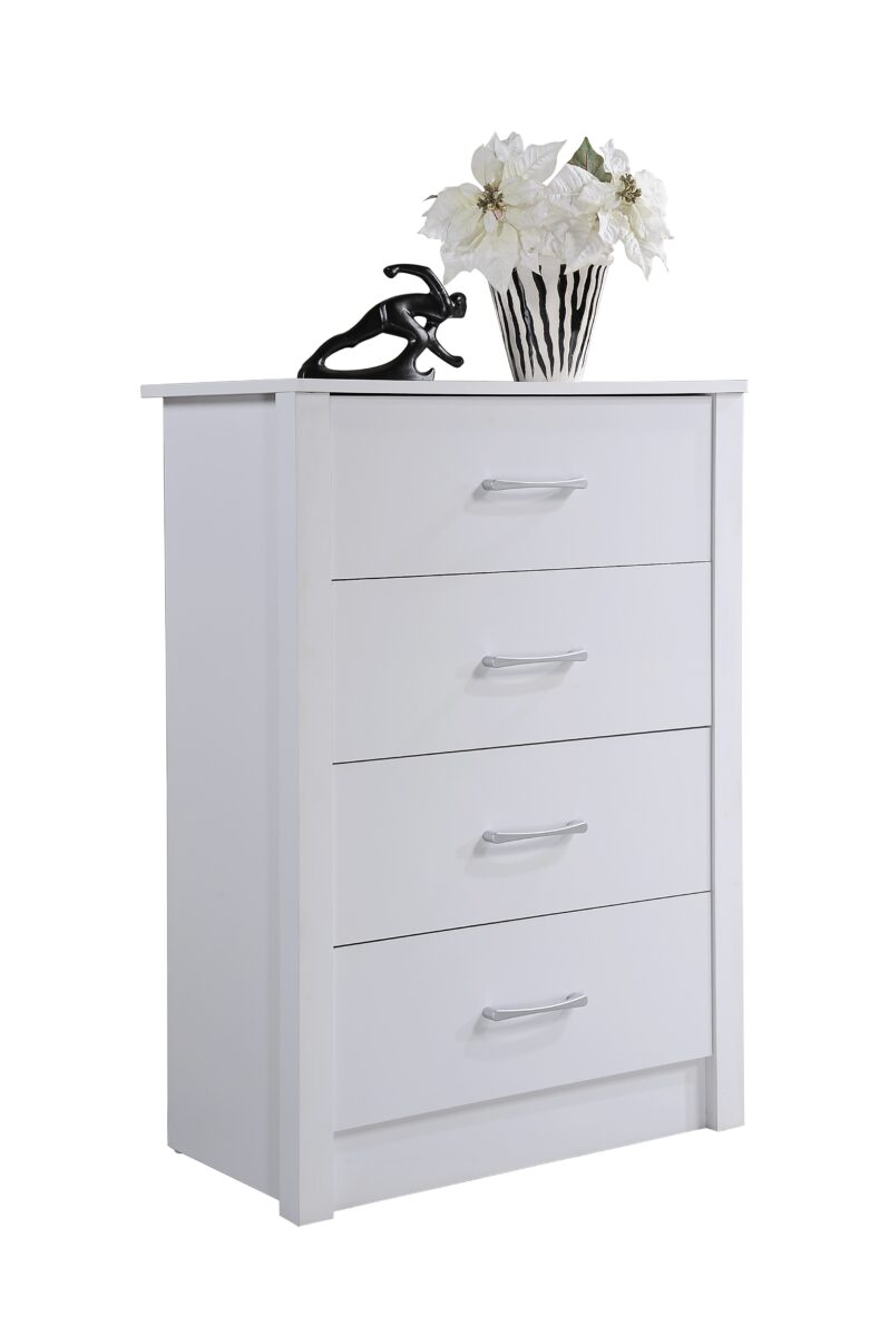 4-Drawer Chest, White