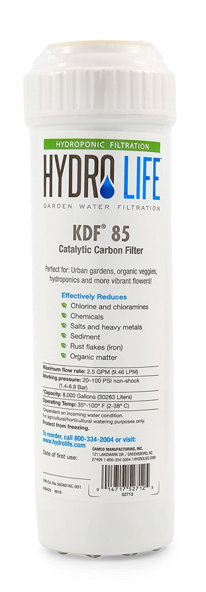 52712 Hydro Life Hydroponics Kdf 85 Replacement Cartridge, Pack Of 6