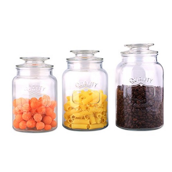 Cs44592 Glass Canister Set - 3 Pieces