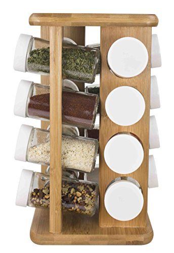 Sr44617 Bamboo Spice Rack - 16 Pieces