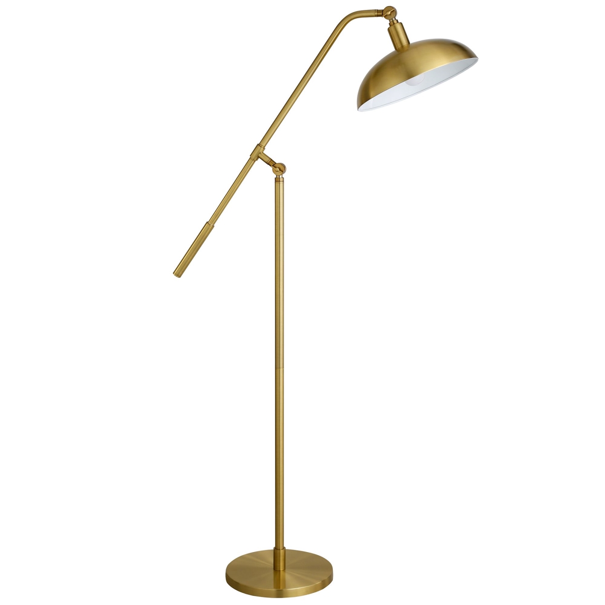 Picture of Henn & Hart FL1194 Devon Floor Lamp with Boom Arm&#44; Brushed Brass