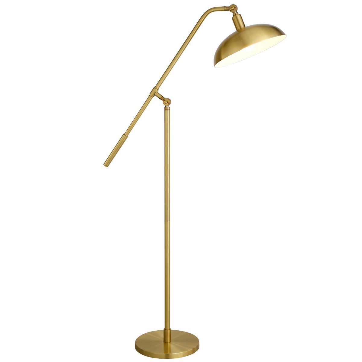Picture of Henn & Hart FL1194 Devon Floor Lamp with Boom Arm&#44; Brushed Brass