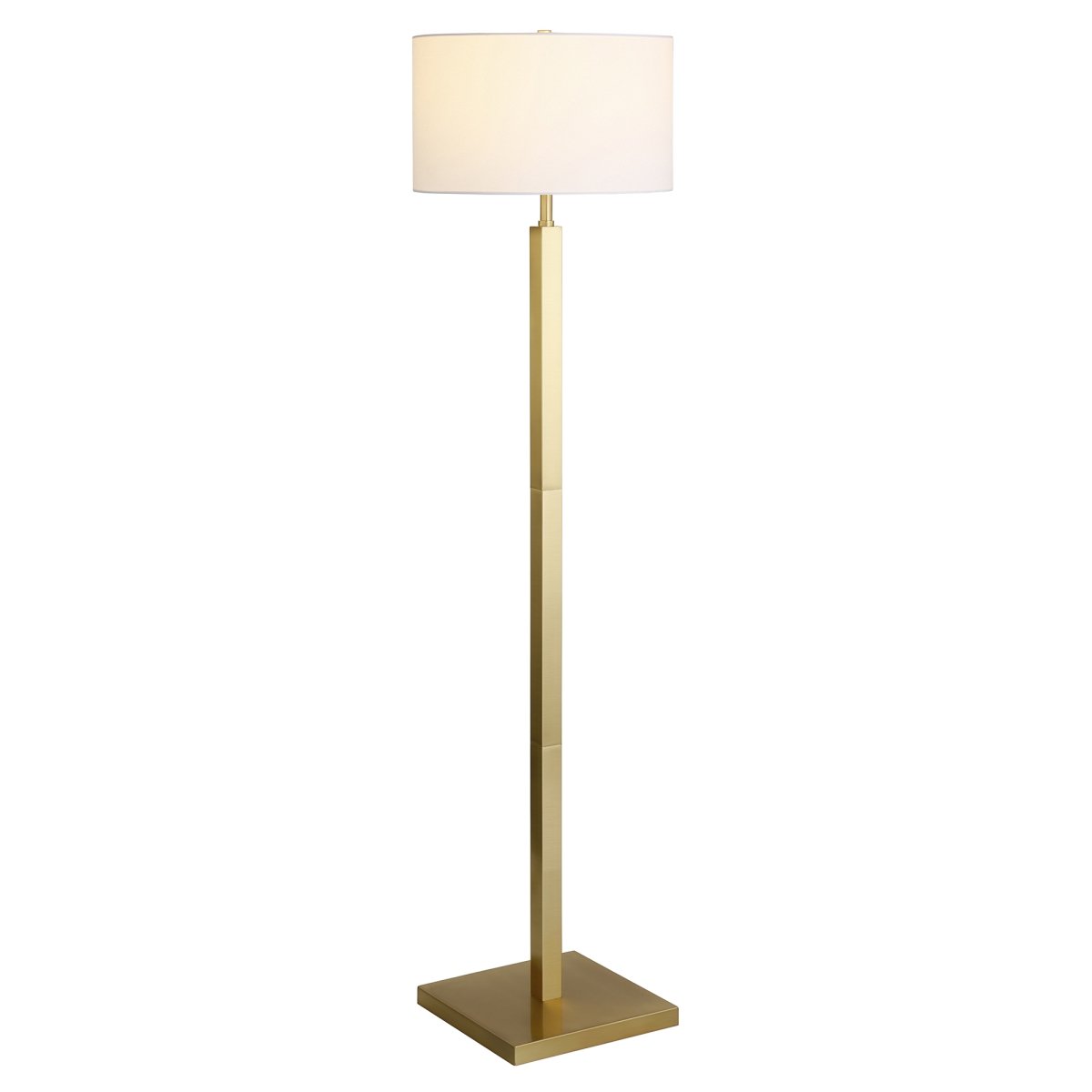 Picture of Henn & Hart FL1213 Flaherty Floor Lamp with Drum Shade&#44; Brass
