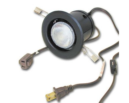 50w Halogen Light, Clip Mount With Flange & Switch - Polished Brass
