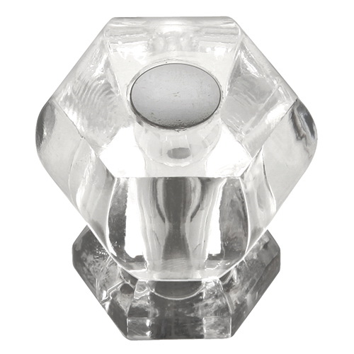 Crysacrylic Bright Nickel Crystal Palace Knob - 1.18 In.