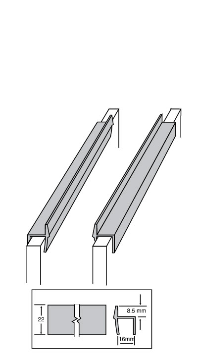Custom Plastics Cpf 581fr 4 Hanging File Rail Drawer Sides, White - 0.62 In. & 4 Ft.