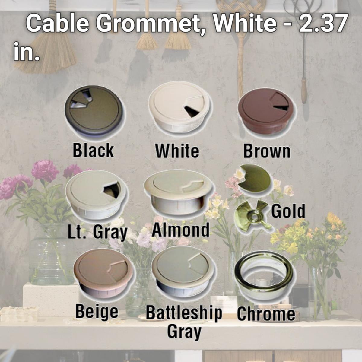 Picture of Custom Plastics CPF 2601 Cable Grommet, White - 2.37 in.
