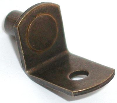 G707ab L-shaped Shelf Support, Antique Brass - 5 Mm