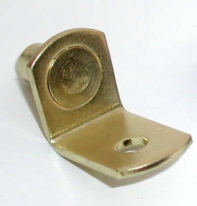 G707pb L-shaped Shelf Support, Polished Brass - 5 Mm