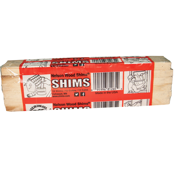 Nw 12 Pine Pine Wood Shims, 8 In. - Pack Of 12, Pine