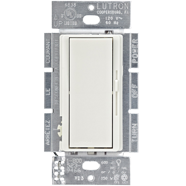 Tcdvcl.153p.wh Lutron Diva C-l Dimmer Without Plate, White
