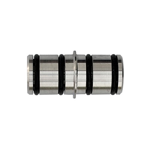 Kvbss Rr C Round Rail Connector, Stainless Steel